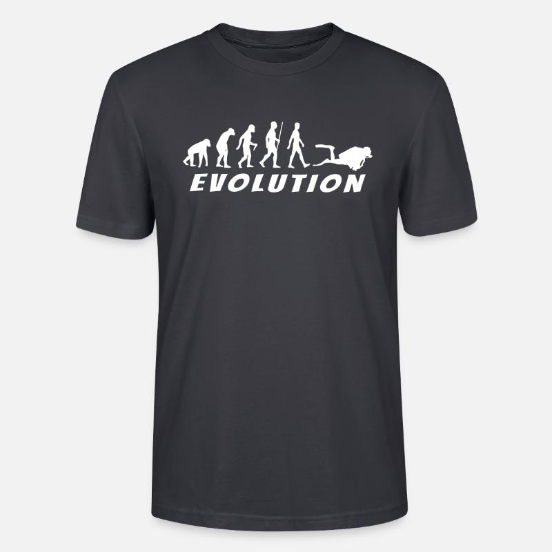 Evolution Weißer Taucher - Stanley/Stella Unisex Bio-T-Shirt CRAFTER - Dunkles Graublau