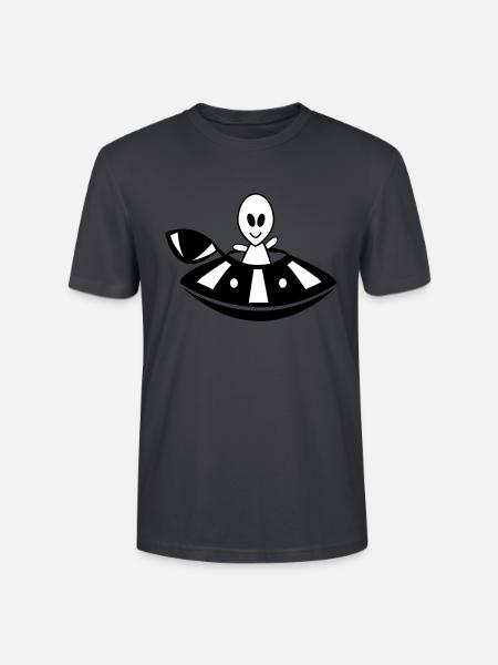 Alien UFO - Stanley/Stella CRAFTER Unisex Organic T-Shirt - India Ink Grey