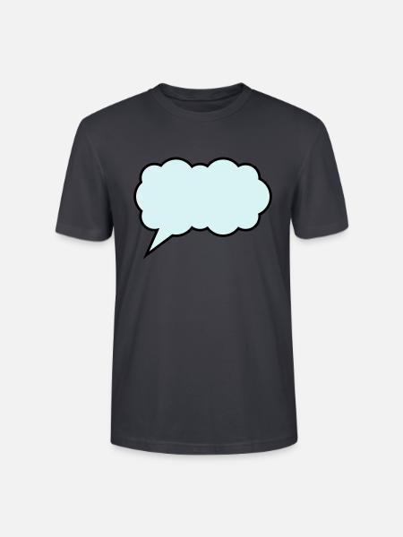 cloud bubble design - Stanley/Stella CRAFTER Unisex Organic T-Shirt - India Ink Grey