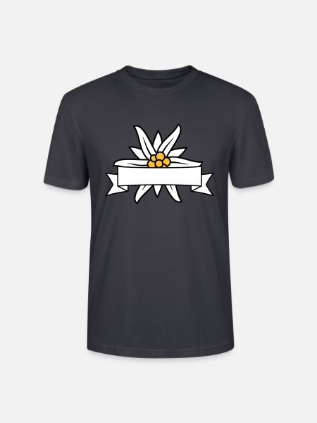 Text banner Edelweiss - Stanley/Stella CRAFTER Unisex Organic T-Shirt - India Ink Grey