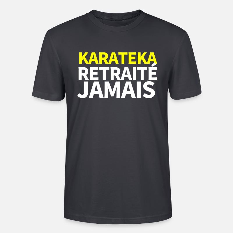 Karateka im Ruhestand - Karate Geschenkidee - Stanley/Stella Unisex Bio-T-Shirt CRAFTER - Dunkles Graublau