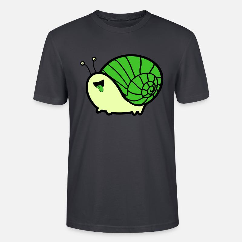 schnecke comic - Stanley/Stella Unisex Bio-T-Shirt CRAFTER - Dunkles Graublau