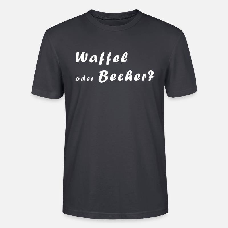 Eisdiele - Waffel oder Becher für's Eis - Stanley/Stella Unisex Bio-T-Shirt CRAFTER - Dunkles Graublau
