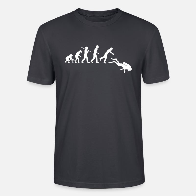 evolution des Menschen Tauchen - Stanley/Stella Unisex Bio-T-Shirt CRAFTER - Dunkles Graublau