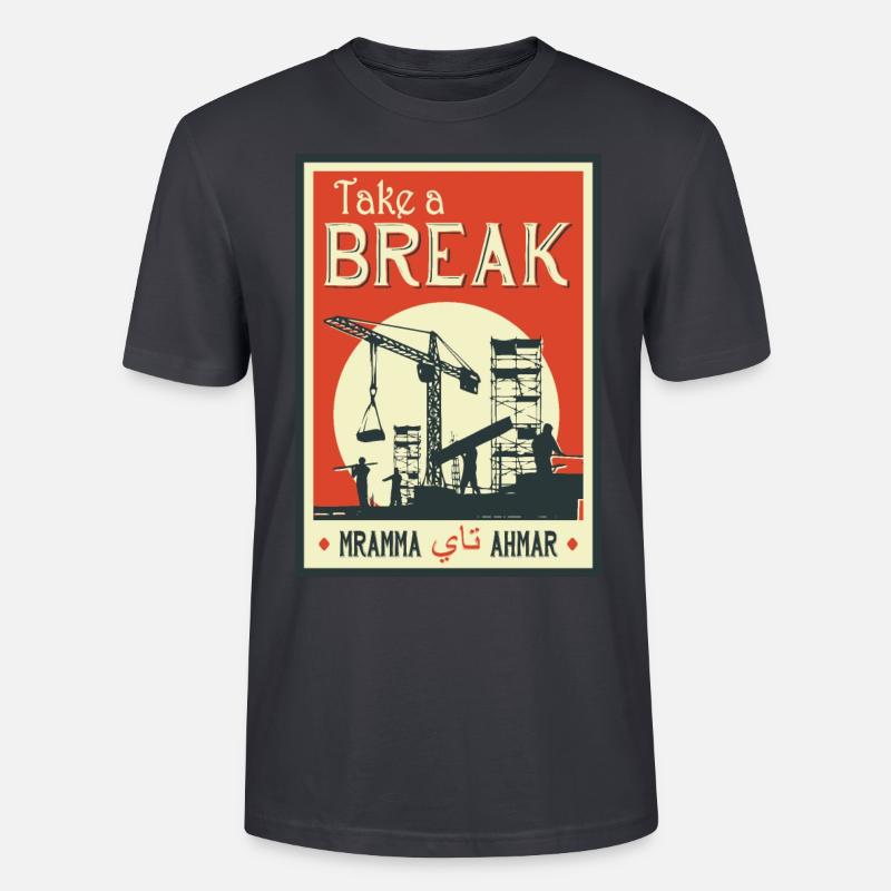 MACHEN SIE EINE PAUSE UND TRINKEN SIE EINEN TEE - Stanley/Stella Unisex Bio-T-Shirt CRAFTER - Dunkles Graublau