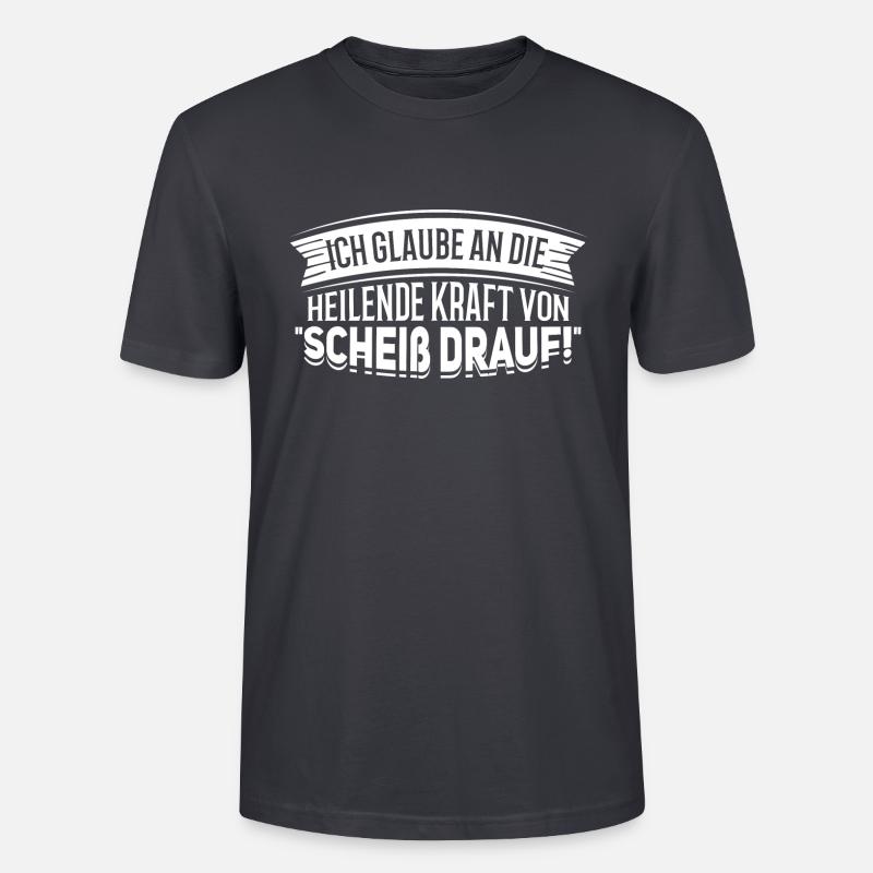 "..." - Spruch Statement Fun Sarkasmus - Stanley/Stella Unisex Bio-T-Shirt CRAFTER - Dunkles Graublau