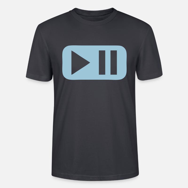 pause play taste - Stanley/Stella Unisex Bio-T-Shirt CRAFTER - Dunkles Graublau