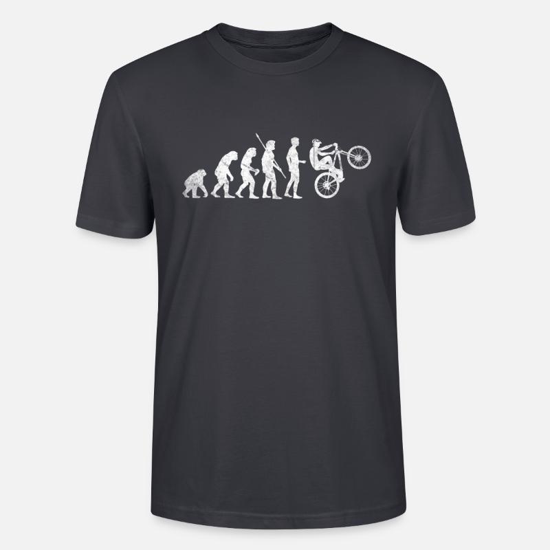Evolution Mountainbiker - MTB Mountainbike - Stanley/Stella Unisex Bio-T-Shirt CRAFTER - Dunkles Graublau