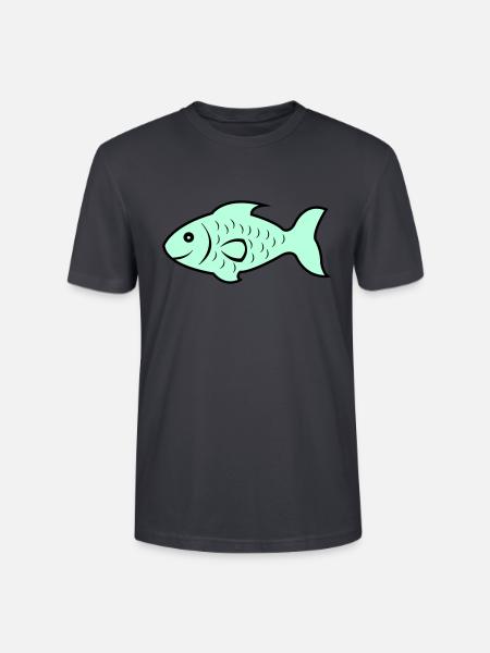 fish1 - Stanley/Stella CRAFTER Unisex Organic T-Shirt - India Ink Grey