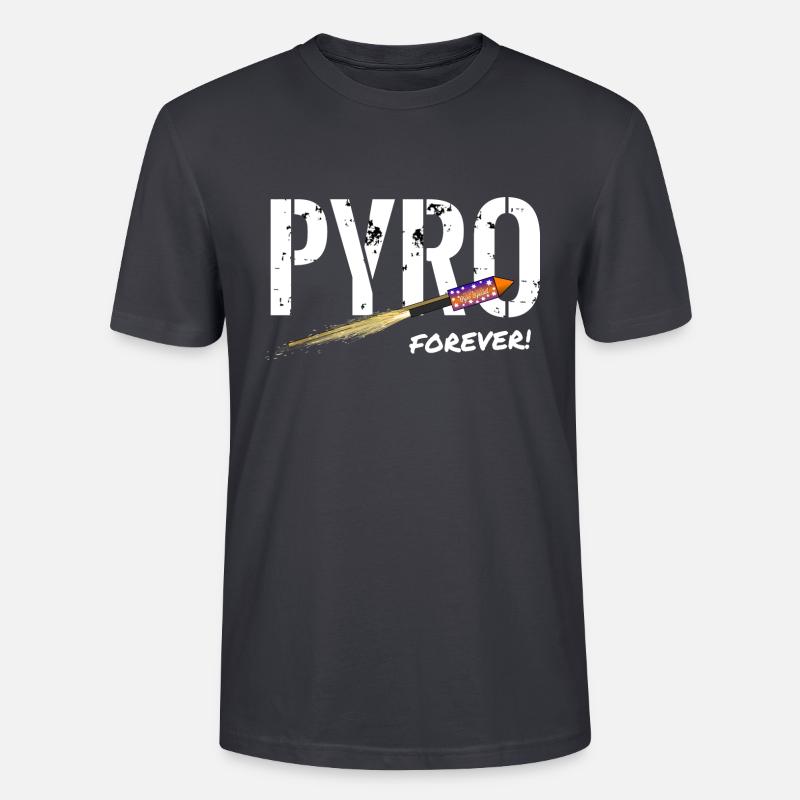 Pyro Forever rocket - Stanley/Stella CRAFTER Unisex Organic T-Shirt - India Ink Grey
