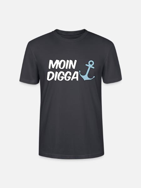 Moin Digga Hamburg - Stanley/Stella CRAFTER Unisex Organic T-Shirt - India Ink Grey