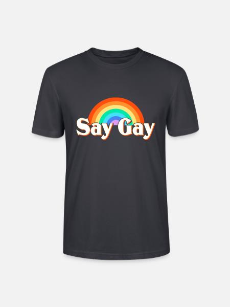 LGBT Say Gay - Stanley/Stella CRAFTER Unisex Organic T-Shirt - India Ink Grey