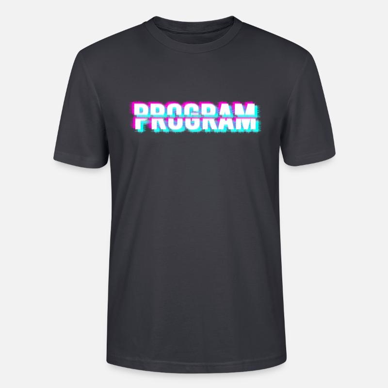 Computerprogramm (weiß) - Stanley/Stella Unisex Bio-T-Shirt CRAFTER - Dunkles Graublau