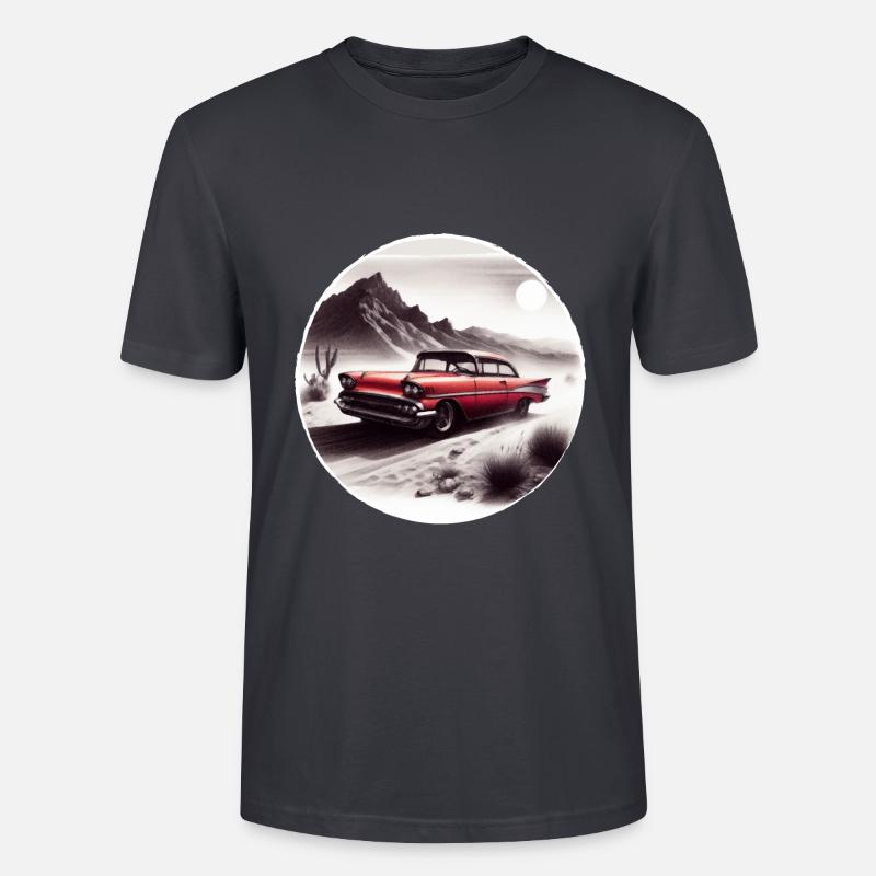 Roter Oldtimer - Stanley/Stella Unisex Bio-T-Shirt CRAFTER - Dunkles Graublau