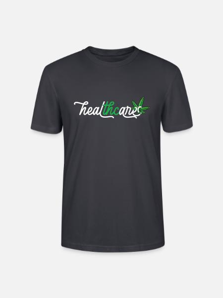 THC für deine Gesundheit - Stanley/Stella Unisex Bio-T-Shirt CRAFTER - Dunkles Graublau
