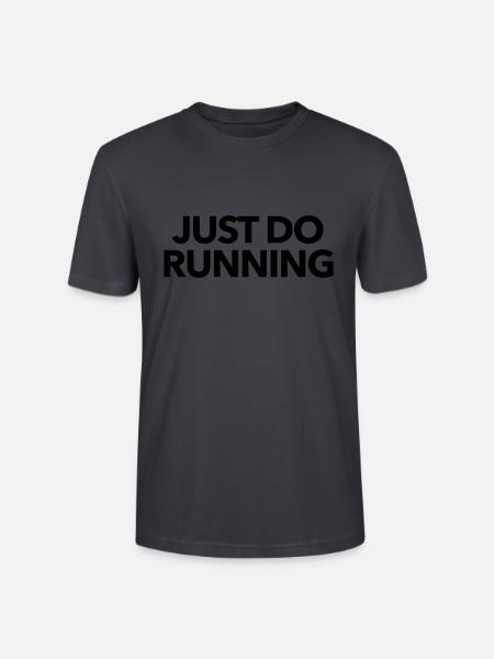 just do running - Stanley/Stella Unisex Bio-T-Shirt CRAFTER - Dunkles Graublau