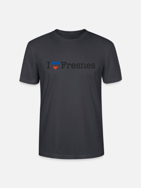 I love Fresnes - Stanley/Stella Unisex Bio-T-Shirt CRAFTER - Dunkles Graublau