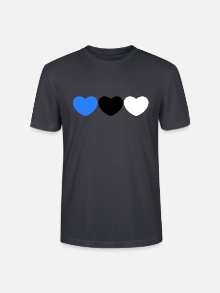 Estnisches Herz - Stanley/Stella Unisex Bio-T-Shirt CRAFTER - Dunkles Graublau