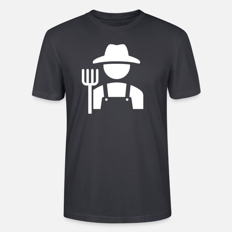 Farmer Bauer Beruf - Stanley/Stella Unisex Bio-T-Shirt CRAFTER - Dunkles Graublau