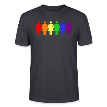 Frauenpower - Stanley/Stella Unisex Bio-T-Shirt CRAFTER - Dunkles Graublau - Vorne - Alina (178cm) & Michal (187cm)