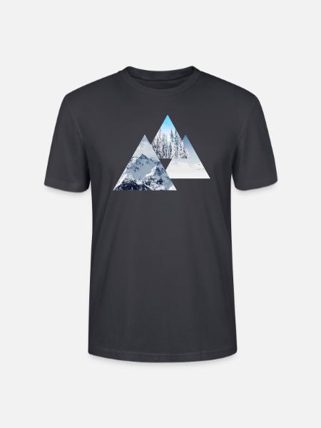 Winter Freezing Time - Snow Mountain - Stanley/Stella Unisex Bio-T-Shirt CRAFTER - Dunkles Graublau