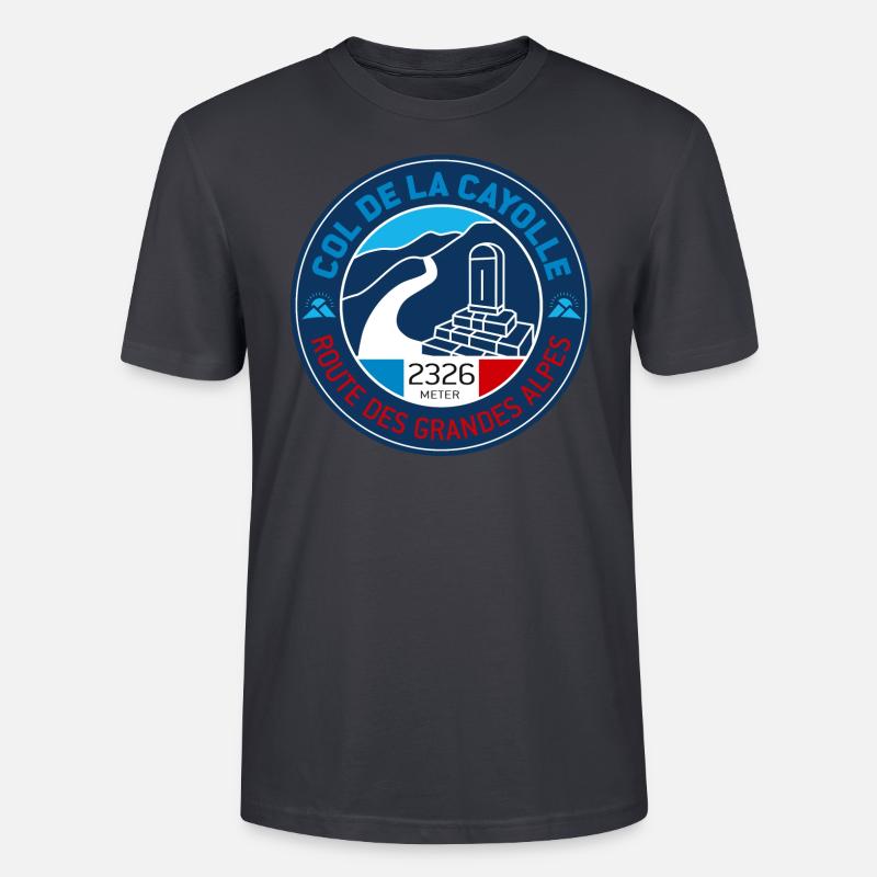 Col de la Cayolle 1 - Stanley/Stella Unisex Bio-T-Shirt CRAFTER - Dunkles Graublau