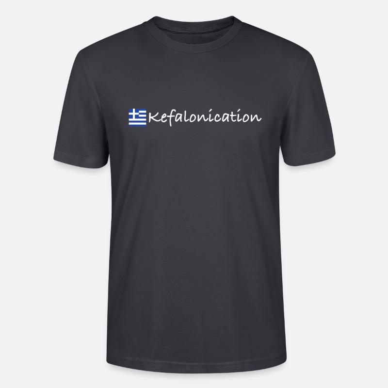 Drapeau de céphalonisation - T-shirt bio CRAFTER Stanley Stella Unisexe - bleu gris foncé