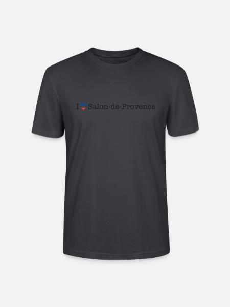 I love Salon de Provence - Stanley/Stella Unisex Bio-T-Shirt CRAFTER - Dunkles Graublau