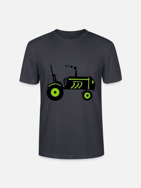 Traktor Landmaschine Schlepper - Stanley/Stella Unisex Bio-T-Shirt CRAFTER - Dunkles Graublau