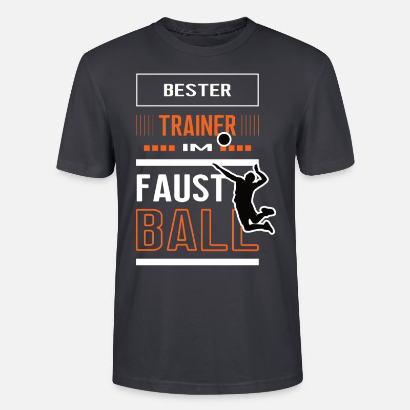 Bester Faustball Trainer Faustballtrainer Training - Stanley/Stella Unisex Bio-T-Shirt CRAFTER - Dunkles Graublau