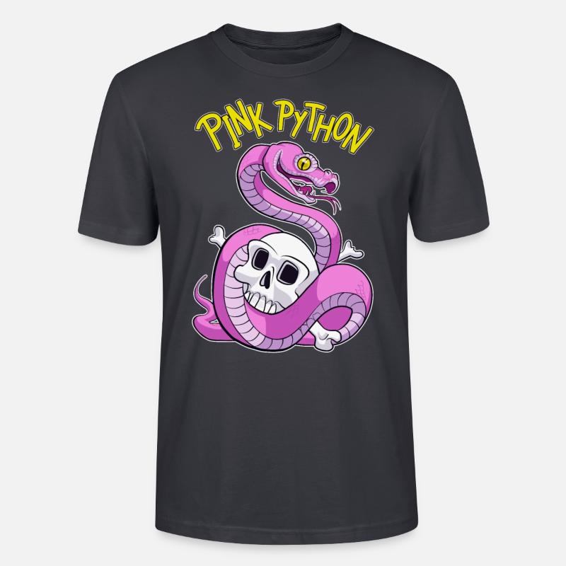 Pink Python - Stanley/Stella CRAFTER Unisex Organic T-Shirt - India Ink Grey