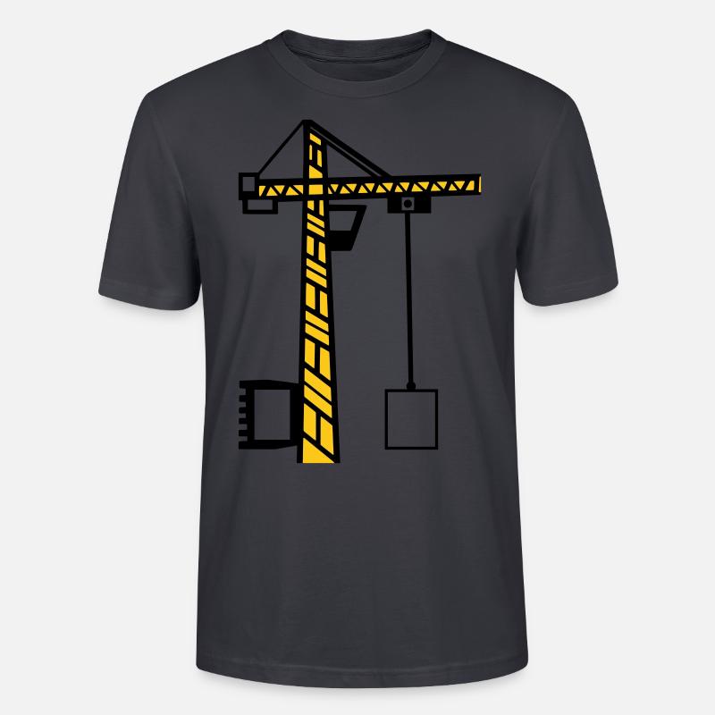 Construction crane crane Hebekran construction - Stanley/Stella CRAFTER Unisex Organic T-Shirt - India Ink Grey