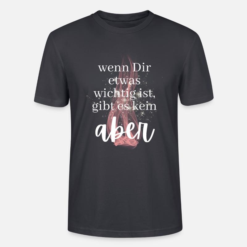 POSITIVE EINSTELLUNG MINDSET Motivation - Stanley/Stella Unisex Bio-T-Shirt CRAFTER - Dunkles Graublau