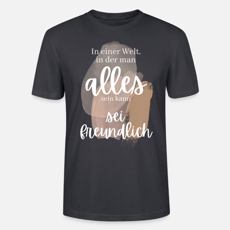 POSITIVE EINSTELLUNG MINDSET Motivation - Stanley/Stella Unisex Bio-T-Shirt CRAFTER - Dunkles Graublau