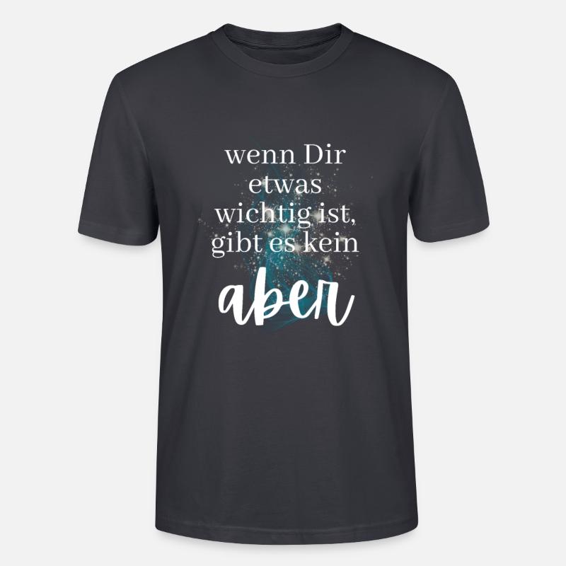 POSITIVE EINSTELLUNG MINDSET Motivation - Stanley/Stella Unisex Bio-T-Shirt CRAFTER - Dunkles Graublau