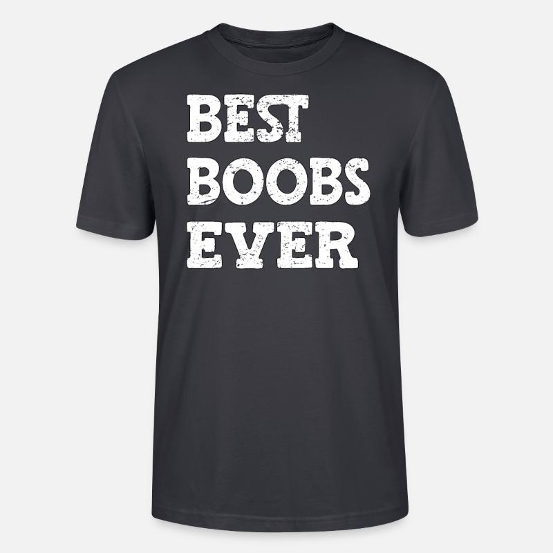 Best Boobs Ever - Stanley/Stella Unisex Bio-T-Shirt CRAFTER - Dunkles Graublau