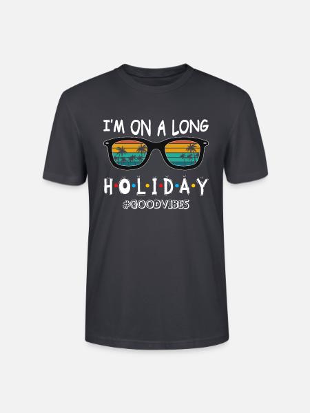 I’m on holiday - Stanley/Stella Unisex Bio-T-Shirt CRAFTER - Dunkles Graublau