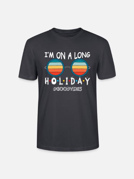 I’m on holiday - Stanley/Stella Unisex Bio-T-Shirt CRAFTER - Dunkles Graublau