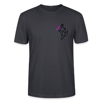 hase - Stanley/Stella Unisex Bio-T-Shirt CRAFTER - Dunkles Graublau - Vorne - Alina (178cm) & Michal (187cm)