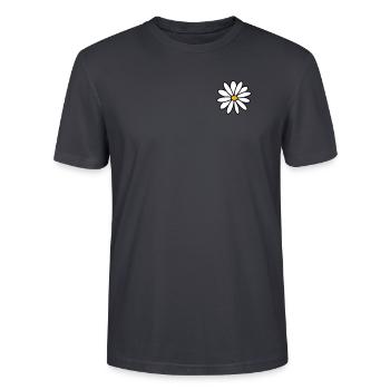 Gänseblümchen - Stanley/Stella Unisex Bio-T-Shirt CRAFTER - Dunkles Graublau - Vorne - Alina (178cm) & Michal (187cm)
