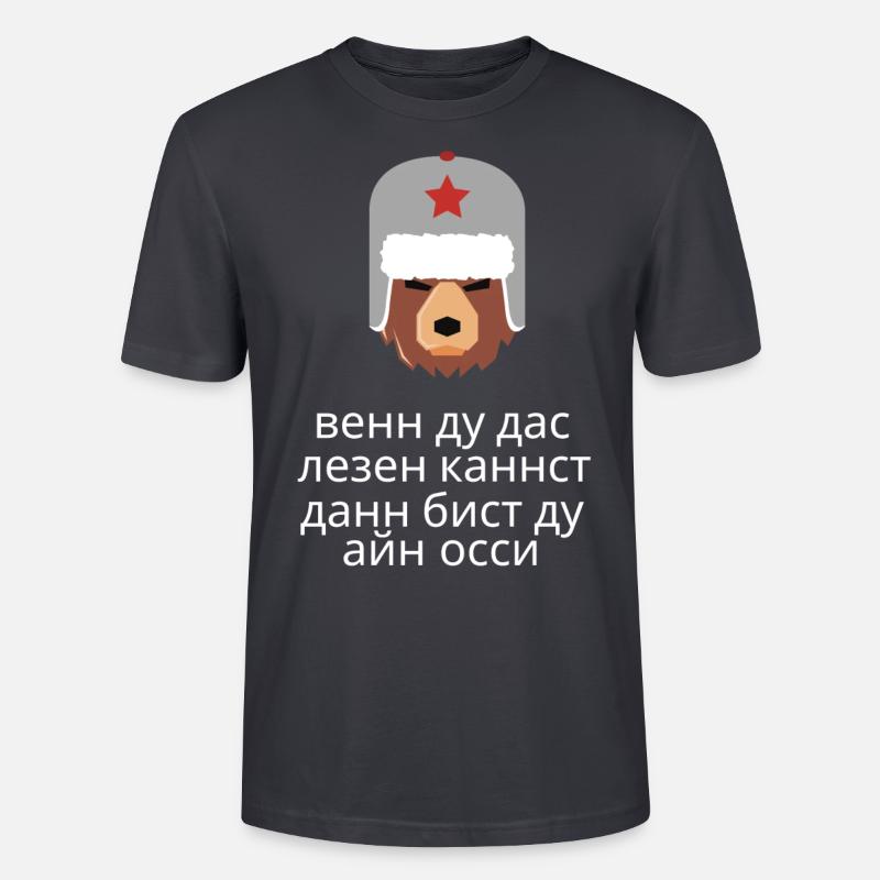 Wenn du das lesen kannst, dann bist du ein Ossi. - Stanley/Stella Unisex Bio-T-Shirt CRAFTER - Dunkles Graublau
