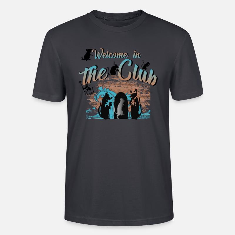 Rats Art Design 2 - Stanley/Stella Unisex Bio-T-Shirt CRAFTER - Dunkles Graublau