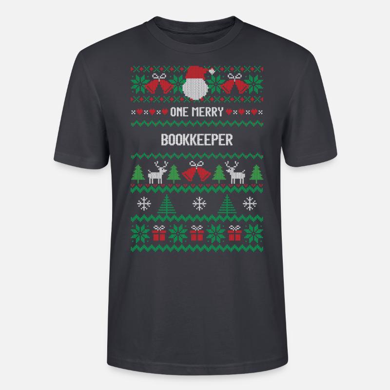 Un joyeux comptable - T-shirt bio CRAFTER Stanley Stella Unisexe - bleu gris foncé