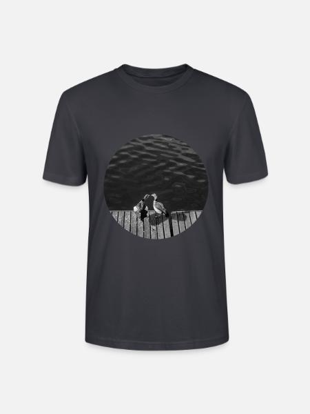 Zwei Vögel am Fluss - Stanley/Stella Unisex Bio-T-Shirt CRAFTER - Dunkles Graublau
