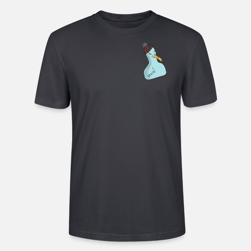 Möwe mit Pudelmütze - Stanley/Stella Unisex Bio-T-Shirt CRAFTER - Dunkles Graublau
