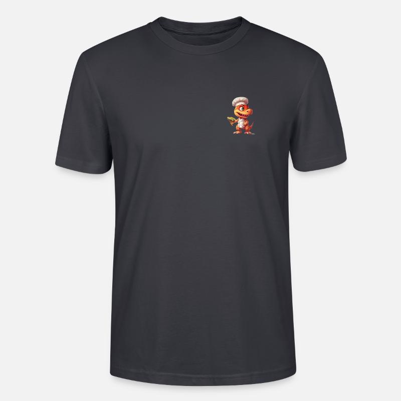 Mignon bébé Velociraptor Chef - T-shirt bio CRAFTER Stanley Stella Unisexe - bleu gris foncé