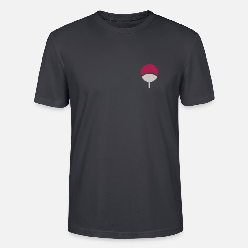 Naruto Brustlogo Des Uchiha-Clan - Stanley/Stella Unisex Bio-T-Shirt CRAFTER - Dunkles Graublau
