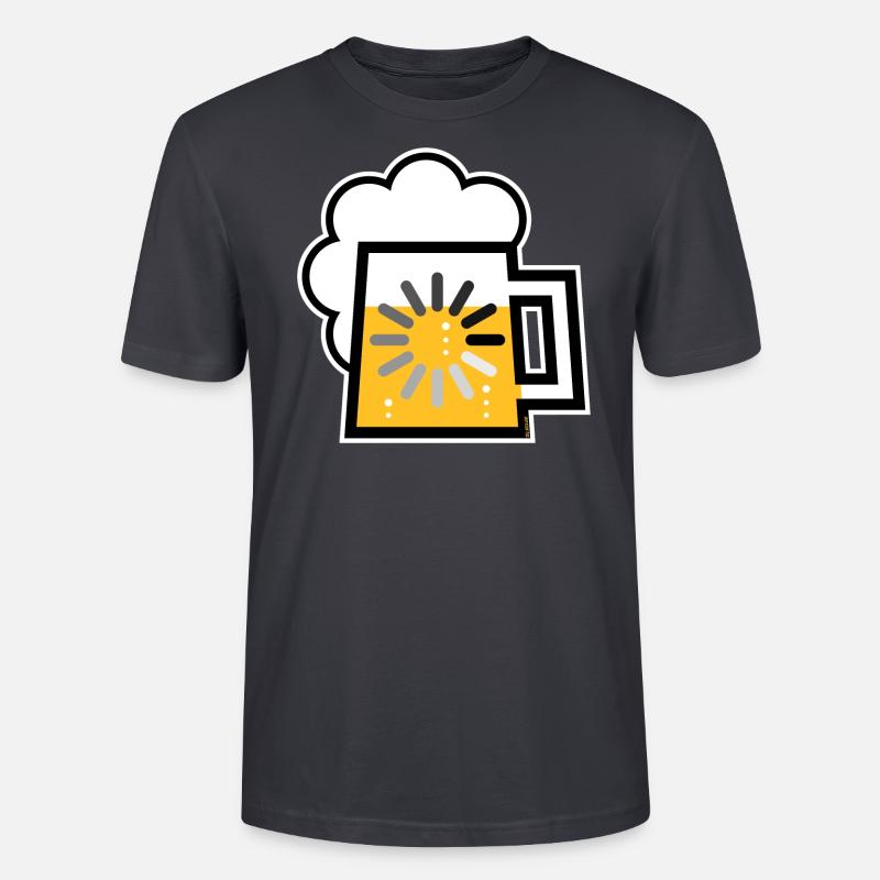 Beer Loading (Drinking In Progress / | ) - Stanley/Stella CRAFTER Unisex Organic T-Shirt - India Ink Grey