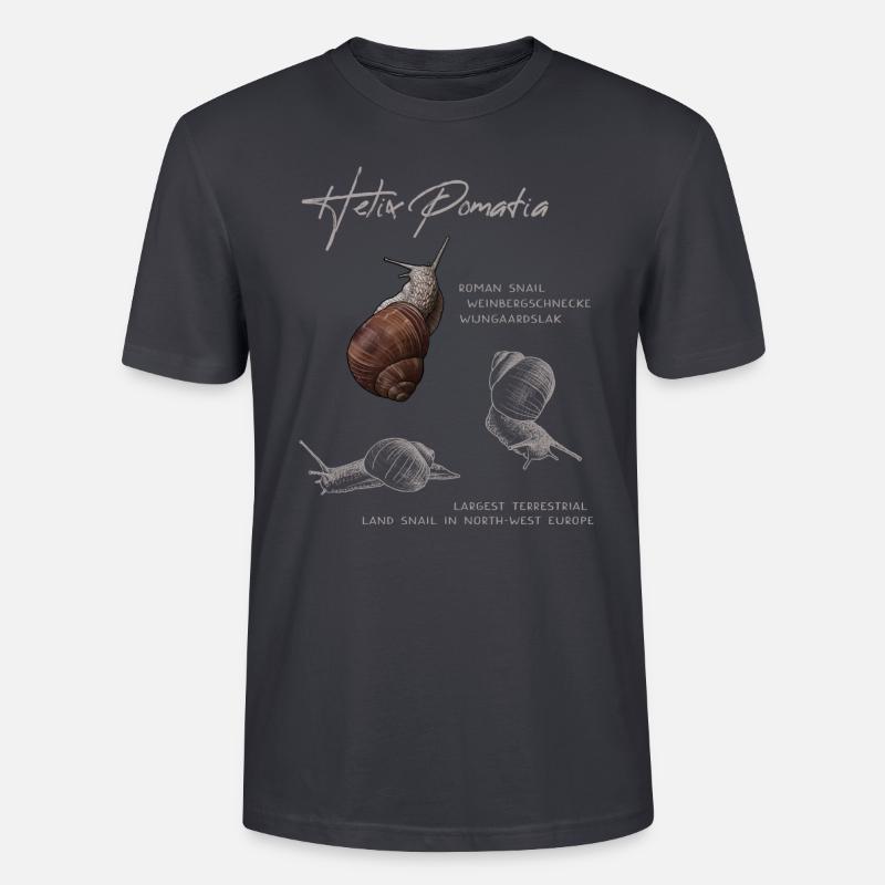 Escargot comestible - T-shirt bio CRAFTER Stanley Stella Unisexe - bleu gris foncé