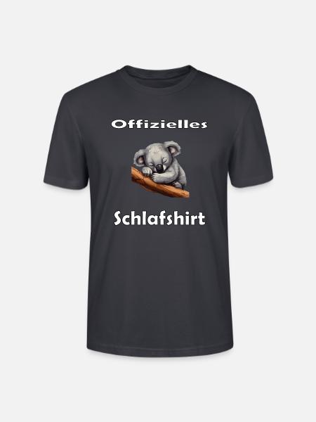 Offizielles Schlafshirt Koala - Stanley/Stella Unisex Bio-T-Shirt CRAFTER - Dunkles Graublau